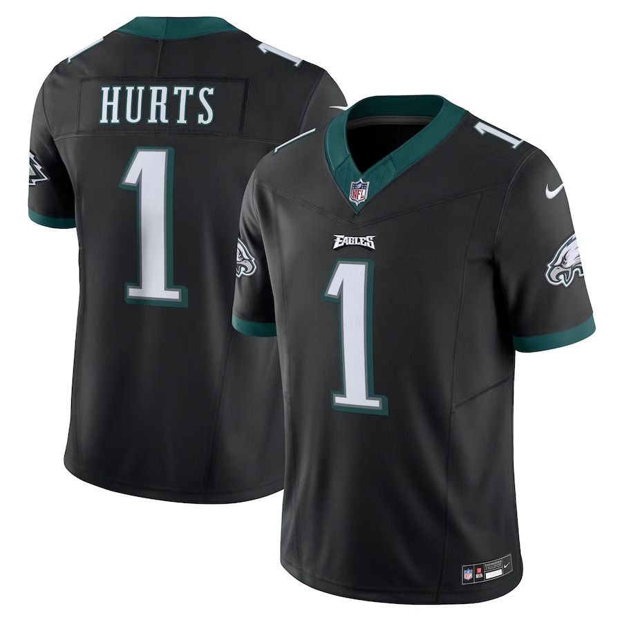 Men Philadelphia Eagles #1 Jalen Hurts Nike Black Vapor F.U.S.E. Limited NFL Jersey->women nfl jersey->Women Jersey